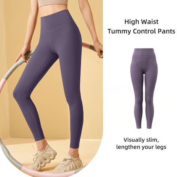 🔥High-waisted tummy-controlling and body-shaping training leggings