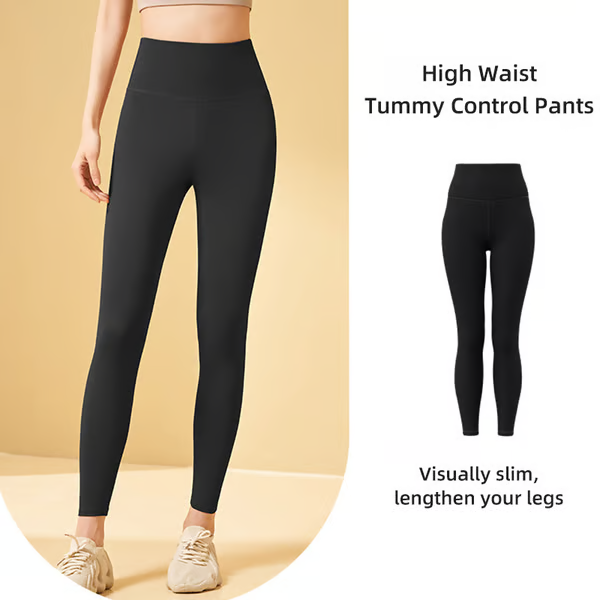 🔥High-waisted tummy-controlling and body-shaping training leggings