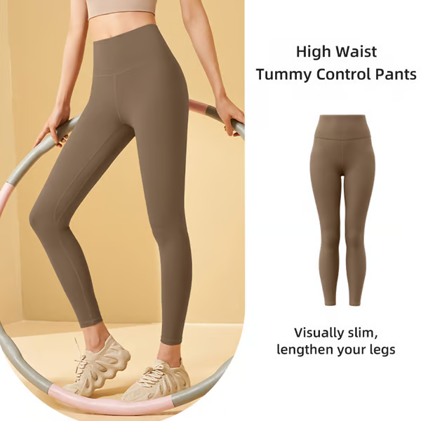 🔥High-waisted tummy-controlling and body-shaping training leggings