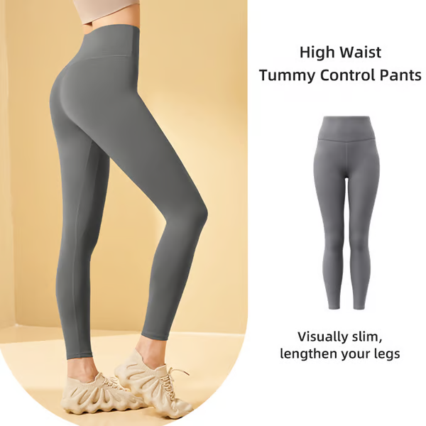 🔥High-waisted tummy-controlling and body-shaping training leggings