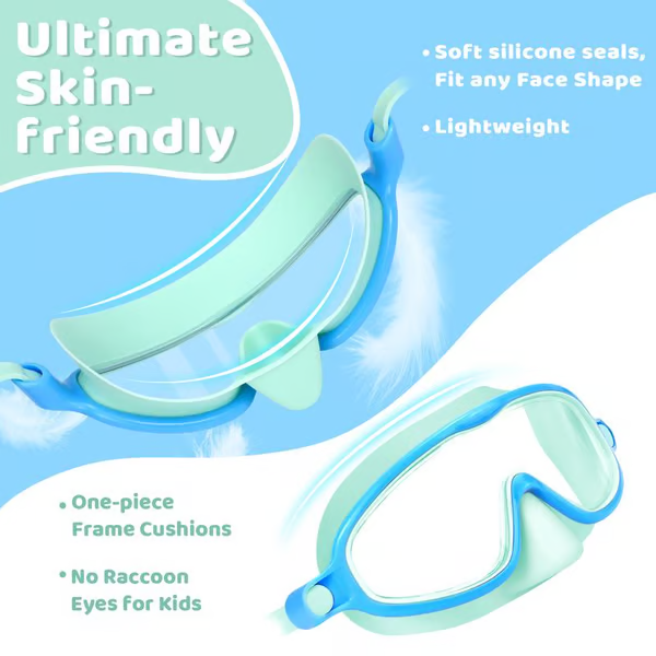 ๐โโ๏ธHD children's large frame waterproof and anti-fog swimming goggles