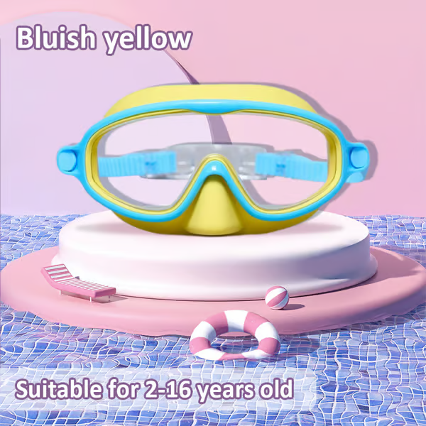 ๐โโ๏ธHD children's large frame waterproof and anti-fog swimming goggles