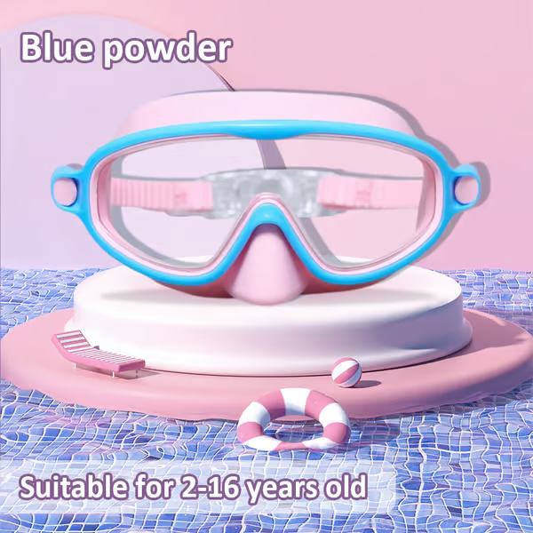 ๐โโ๏ธHD children's large frame waterproof and anti-fog swimming goggles