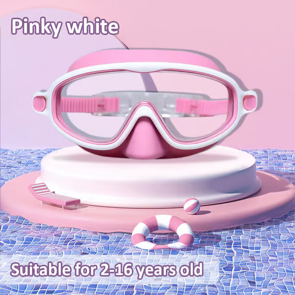 ๐โโ๏ธHD children's large frame waterproof and anti-fog swimming goggles