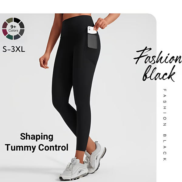🔥High-waisted tummy-controlling and body-shaping training leggings
