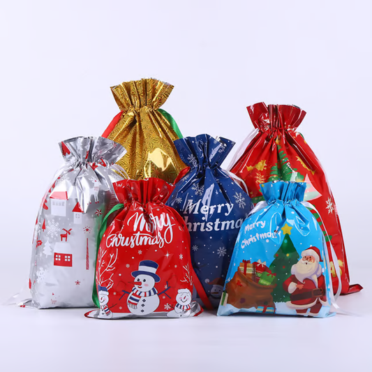 🎄Christmas Sales-Drawstring Christmas Gift Bags (Biodegradable)
