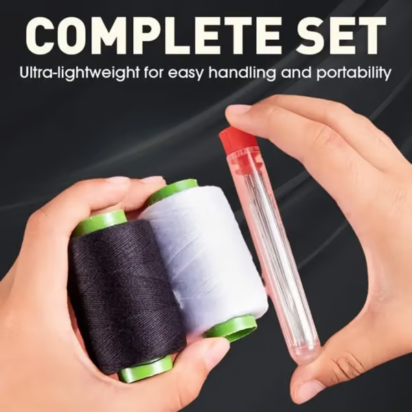 【34PCS Big Eye Steel Needles Set】Long & Thin Handmade Quilting & Sewing Needles Kit for DIY Sewing Projects