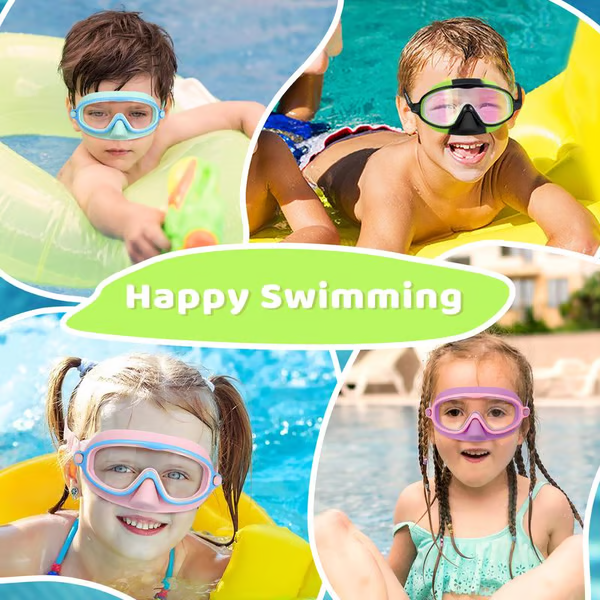 ๐โโ๏ธHD children's large frame waterproof and anti-fog swimming goggles
