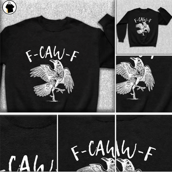 🔥Humorous Crow Graphic T-Shirt – Say It With a Caw