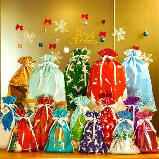 🎄Christmas Sales-Drawstring Christmas Gift Bags (Biodegradable)