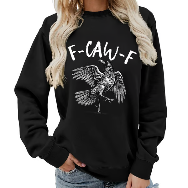 🔥Humorous Crow Graphic T-Shirt – Say It With a Caw