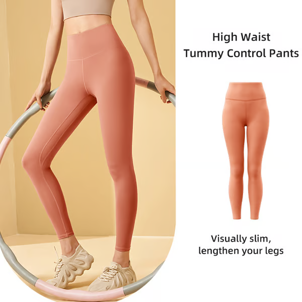 🔥High-waisted tummy-controlling and body-shaping training leggings
