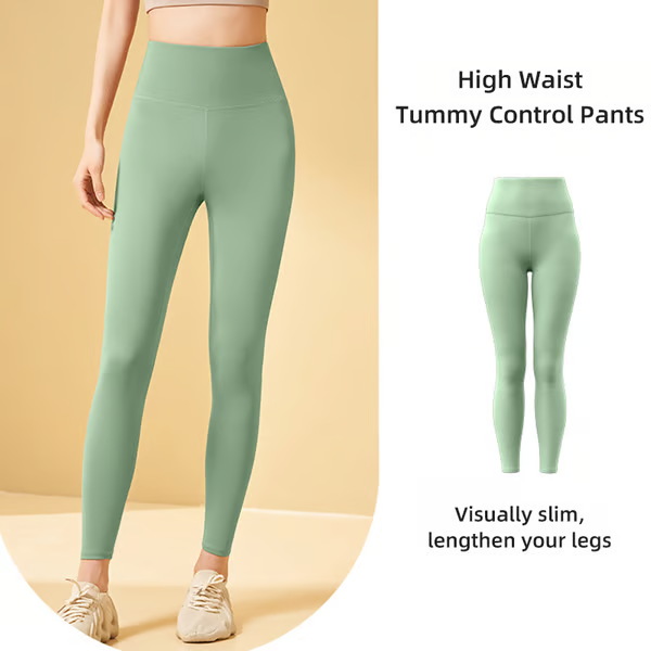 🔥High-waisted tummy-controlling and body-shaping training leggings