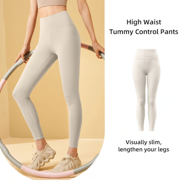 🔥High-waisted tummy-controlling and body-shaping training leggings